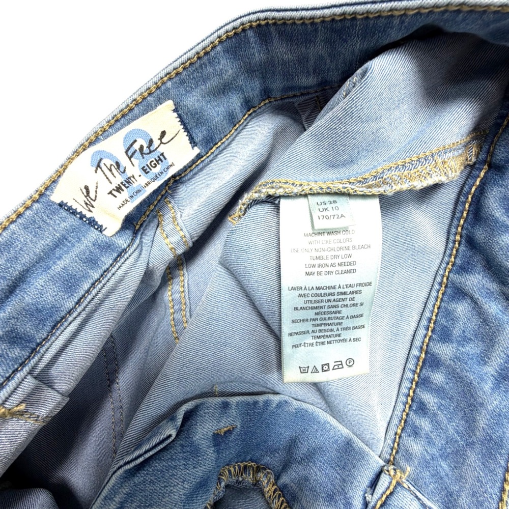 Free People We The Free Extreme Flare Bell Bottom Jeans 28 Boho - Picture 6 of 12